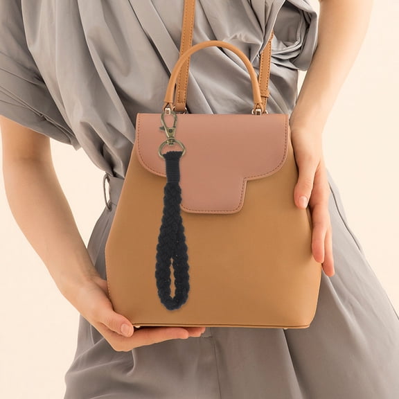 2-Pack Woven Keychains in White Zinc Alloy Key Holders for Everyday Use and Easy Key Organization