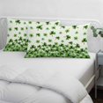 thumbnail image 3 of St. Patrick's Day Pillow Covers, Linen Long Throw Pillow Case, Spring Green Botanical Lucky Clovers Holiday Pillow Protector Decorative Cushion Cover for Living Room/Bedroom 20" x 26", 3 of 8