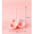 thumbnail image 4 of Pink Silicone Poacher Cooked Egg Microwave Frying Pan Egg Poacher Easy Egg Cooker Egg Boiler Egg Cooker Silicone Egg Poacher for Cookware Microwave Ov, 4 of 5