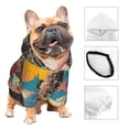 thumbnail image 3 of Honeii Psychedelic Band Hotdog Art Print Small Dog Hoodies Pet Hooded Sweatshirts Fall Winter Puppy Cat Sweaters Warm Clothes for Small Dogs Outfits Costume-Medium, 3 of 7
