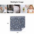 thumbnail image 5 of Navy Blue Floral Cloth Napkins, Ethnic Tribe Abstract Art Flowers Washable and Reusable Dinner Napkins Set of 2, Table Napkin for Kitchen Party Birthday Wedding Hotel Housewarming 20"x20", 5 of 9