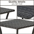 thumbnail image 3 of POCASSY 23.6" * 23.6" Coffee Table, Gray, Wicker Rattan, Patio, Balcony, Pool, Two-tier, 3 of 4