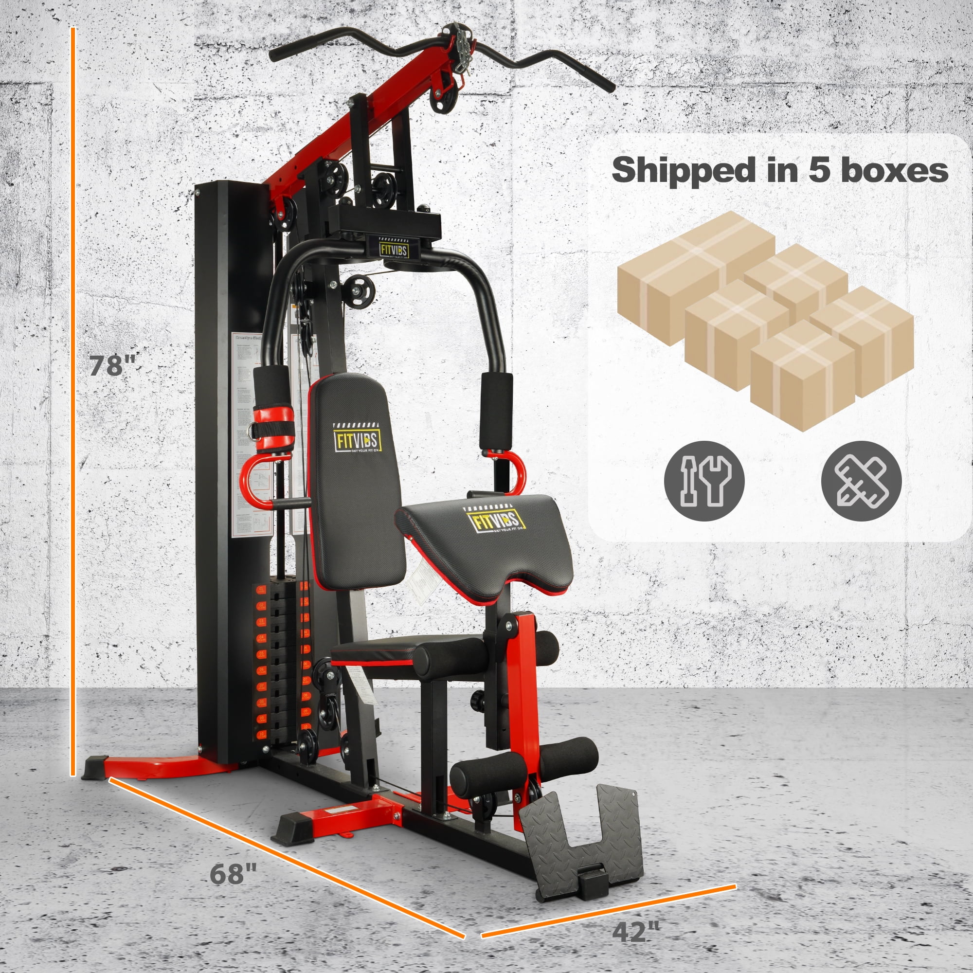 FlexWave LX760 Multifunctional Full Home Gym System Workout