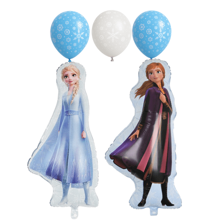 Frozen Elsa Anna Foil Balloon Bouquet 3rd Birthday Party Decoration Set Kids