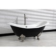 thumbnail image 4 of Kingston Brass CC2098 Brass Chain & Stopper Tub Waste and Overflow, Brushed Nickel, 20-1/4 in~22-5/8 in x 7 in (L) x 3 in (W) x 14-1/4 in~15 in (H), 4 of 7