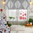 thumbnail image 5 of Baroque Grey Curtain Valances for Windows, Kitchen Valance Window Treatments Panel 2 Pack, Vintage Damask Classic Floral Rod Pocket Short Curtains for Bathroom Bedroom 54 x 18 Inch, 5 of 8