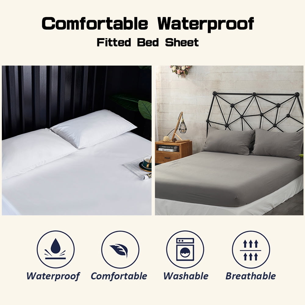 Waterproof Matress Washable Cover 1 King Size Mattress 2x Pillow Protector TT for sale online 