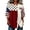 a-435Brick Red94, variant on Womens Independence Day Round Neck Short Sleeve Patriotic Pattern Blouse With Button Front Drawstring Waist Casual Loose Fit Shirt For Summer Outings Holiday Wear Holiday Top