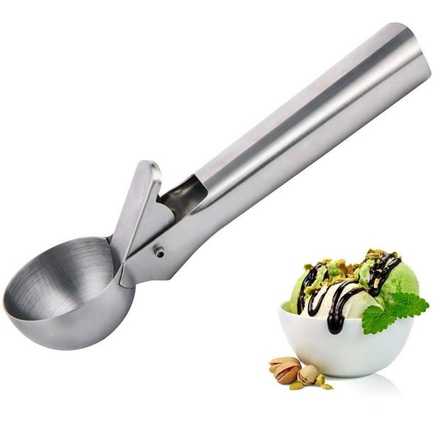 Ice cream scoop ice cream scoop stainless steel ice cream scoop with trigger for fruit yoghurt and biscuit dough