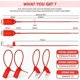 thumbnail image 3 of 300 Pack Numbered Security Seals, Plastic Zip Ties with Tamper-Proof Design, 250mm Self-Locking Safety Tags for Signage, 3 of 5