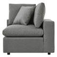 thumbnail image 4 of Modular Lounge Sofa Corner Chair, Charcoal Grey Gray, Fabric, Modern Contemporary, Outdoor Patio Balcony Cafe Bistro Garden Furniture Hotel Hospitality, 4 of 6
