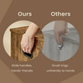 thumbnail image 2 of LEDREM Wooden Storage Bench, Storage Chest, Farmhouse Blanket Chest With Safety Hinges, Supports 300 lb For Bedroom, Living Room, 2 of 5
