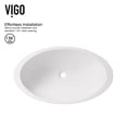 thumbnail image 5 of VIGO Matte Stone Wisteria Composite Oval Vessel Bathroom Sink in White with Amada Faucet and Pop-Up Drain in Matte Black, 5 of 12