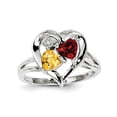 thumbnail image 2 of Primal Silver Sterling Silver Garnet, Citrine and Diamond Ring, 2 of 6
