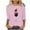 Pink Christmas Clothes For Women, variant on Cadancy Womens Christmas Shirts Plus Size Winter 3/4 Sleeve Vintage Holiday Blouses Party Xmas Wine Glass Funny Tshirts Crewneck Sequin Dressy Casual Tops
