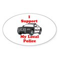 thumbnail image 1 of CafePress - Support Local Police Sticker - Sticker (Oval), 1 of 1