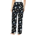 thumbnail image 3 of Xecao Daisies Flowers Women's Straight Lounge Pajama Pants: The Epitome of Relaxed Sleepwear, 3 of 9