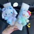 thumbnail image 3 of Kawaii Sanrio Hello Kitty Mymelody Kuromi Cinnamoroll Pochacco-funda protectora para cinturón de seguridad de coche, dibujos animados de Anime, decoración de coche de felpa, 3 of 4