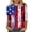 Z02 Red, variant on Conairie 4th of July Shirt Womens Loose Crew Neck 3/4 Sleeve Patriotic T Shirts With American Falg Print Holiday Commemorative Tops Red L