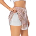 thumbnail image 3 of Lsque Rose Gold Glitter Splatter Printed Women's Running Shorts with Liner Pockets,Elastic Quick Dry Workout Athletic Gym Yoga Shorts,Womens High Waist Shorts-Medium, 3 of 9