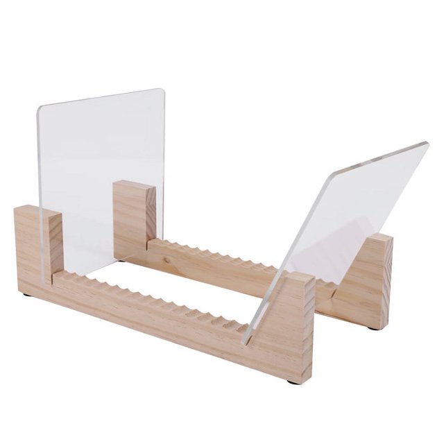 LOVEVER Support de Rangement pour Disques Vinyles Extrémités en Acrylique Présentez Votre et dans Cette Unité de Rack Portable Moderne