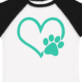 thumbnail image 4 of Inktastic Teal Heart with Paw Print Boys or Girls Toddler T-Shirt, 4 of 5