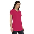 thumbnail image 2 of Inkmeso Womens Short Sleeve Button Tunic Top Cotton Tee Long Length Tshirt For Leggings, 2 of 8