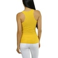 thumbnail image 2 of ToBeInStyle Womens Essential Ribbed Racerback Versatile Layering Cotton Blend Tank Top, 2 of 5