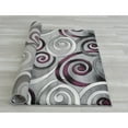 thumbnail image 3 of Handcraft Rugs-Spiral/Swirls Modern Contemporary Hand Carved Area Rug-Silver/Purple/Gray/Black, 3 of 5