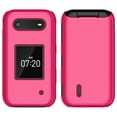 thumbnail image 3 of Case for Nokia 2760 2780 Flip Phone, Nakedcellphone Slim Hard Shell Protector Cover with Grid Texture for Tracfone N139DL, TA-1398, TA-1451, TA-1420 - Bright Hot Pink, 3 of 7
