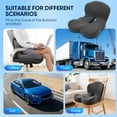 thumbnail image 6 of AMTPM Seat Cushion with Lumbar Support - L-Shaped Ergonomic Memory Foam Office Chair Cushion for Long Hours, Car Seat & Home Office (Dark Gray), 6 of 8