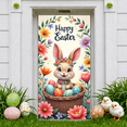 thumbnail image 4 of Cute Easter Banner Colorful Eggs Spring Background Floral Bunny Easter Backdrop for Easter Party Spring Celebration Family Gathering, 4 of 8