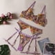 thumbnail image 1 of Lencería sexy de cuatro piezas con bordado de alta gama y pequeñas flores multicolores, 1 of 6