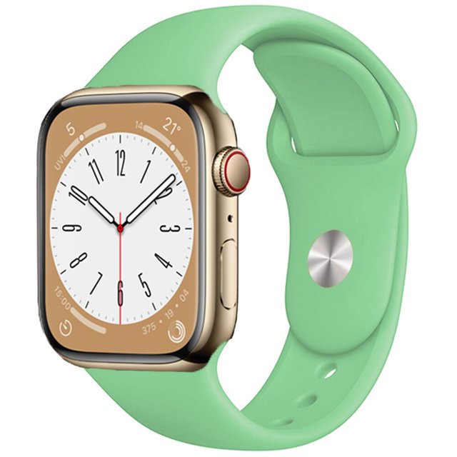 Correa de silicona para Apple Watch Band 49mm 45mm 44mm 42mm 41mm 40mm 38mm correa de reloj pulsera iWatch Series 8 7 6 5 4 3 SE banda Dengxun unisex
