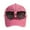 Hot Pink, variant on Fashion Street Style Baseball Cap with Attached Glasses Hop Novelty Sun Hat Hot Pink