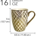 thumbnail image 3 of Certified International 26540SET6 Matrix 16 oz. Gold Plated Mugs, Set of 6, 5" x 3.25" x 4.5", Multicolored (1), 3 of 5