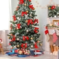 thumbnail image 4 of FMSHPON American Flag Tree Skirt Independence Day Xmas Christmas Tree Skirt Stand Mat for Holiday Party Decoration Indoor Outdoor 36 inches, 4 of 6