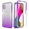 thumbnail image 6 of Mantto Motorola Moto G Stylus 2021 Case, Full Body Clear Protection Case PC Bumper & Rubber TPU Two-layer structure Front & Back Gradient Color Bumper Frame Rubber Phone Case - Purple, 6 of 8