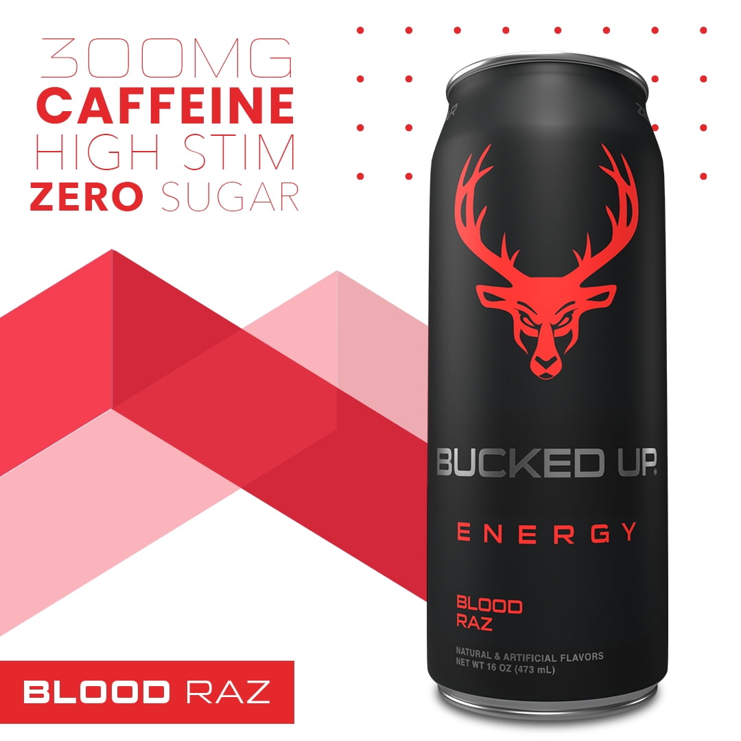 Buy Bucked Up Energy Drink, Blood Raz, 12 Cans, 16 fl oz, 300mg