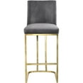 thumbnail image 4 of Home Square 2 Piece Upholstered Velvet Counter Stool Set in Gray, 4 of 4