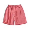 thumbnail image 3 of Paiwinds Women's Classic Casual Cotton Shorts with Drawstring and Pockets, Elastic Waist, Loose Fit Comfortable Summer Shorts, Multiple Colors., 3 of 6