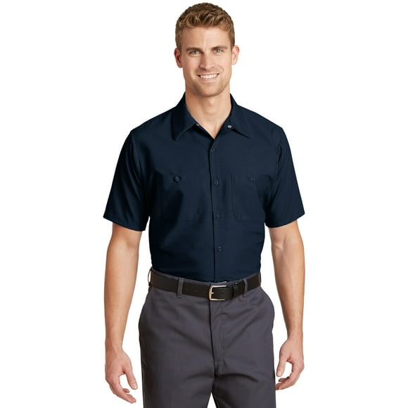 Camisa de trabajo industrial de manga corta Red Kap®. SP24 gorra roja SP24