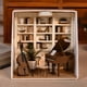 thumbnail image 5 of Juguete de casas de madera de jardín de Villa con decoración de muebles de Piano regalo para niños y adultos Ndcxsfigh  libre de BPA, 5 of 7