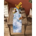 thumbnail image 4 of Hokiten Table Runners 48 Inches Long Dress Scarves, Blue Sky Farmhouse Kitchen/Dining Table Runner, Short Coffee Tablerunners, Cloud Gradient Natural Landscape Scenery 13x48 Inch, 4 of 7