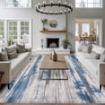 thumbnail image 3 of 6'x9' Area Rugs, Vintage Blue Grey Indoor Outdoor Area Rug for Living Room Bedroom, Modern Retro Abstract Art Washable Bathroom Rugs Kitchen Floor Carpet Mats Home Decor Aesthetic, 3 of 8