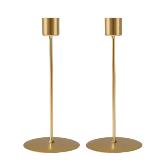 CCOCC 2Pcs Menorah Candle Holder Pillar Candle Candle Holder Candlelight Display Stand Gold Candle Holders Style 3
