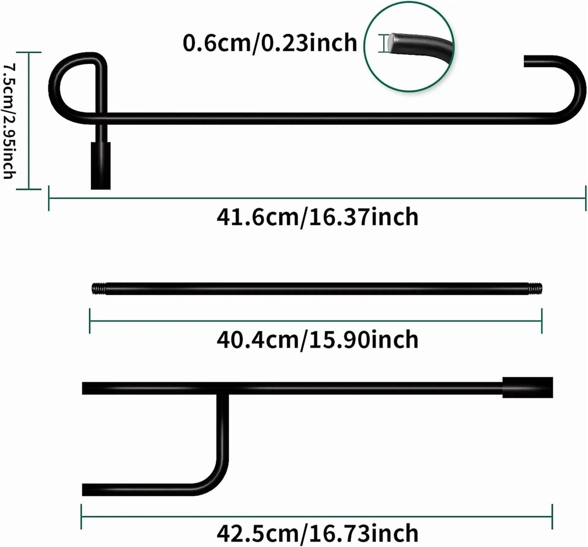 CRESTIN- Garden Flag Stand Premium Yard Flag Pole Holder (35.4''×16.4'') Metal Black