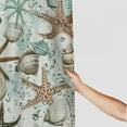 thumbnail image 3 of Creowell  Starfish and Seashells Shower Curtain, Weighted Bottom Vintage Beige Ivory Coral Conch Nautical Oncean Beach Bathroom Curtain Waterproof Fabric Machine Washable with Hooks White, 3 of 7