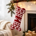 thumbnail image 4 of Pet Christmas Stocking Knitted Cat Dog Paw Print Heart for Family Holiday Christmas Tree Front Door Stair Railing Windowsill Christmas Party Decorations by MPOISVA, 4 of 6