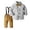 R115-Beige, variant on RMGVDSD Toddler Kids Baby Boy Clothes Suit Long Sleeve Formal Dress Shirt Bowtie Suspender Pants Set Boys Gentleman Wedding Outfits Classic Party Wear